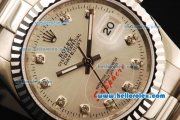 Rolex Datejust Automatic Movement Full Steel with Silver Dial and Diamond Markers