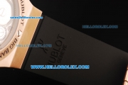 Hublot Big Bang Swiss Tourbillon Manual Winding Movement Rose Gold Case with Black Ceramic Bezel and Black Rubber Strap-10micron Gold