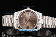 Rolex Datejust II Oyster Perpetual Automatic Movement Khaki Rolex Logo Dial with Numeral/Stick Marker and SS Strap