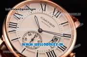 Cartier Rotonde De Asia Automatic Rose Gold Case with White Dial and Black Roman Numeral Markers