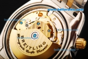 Breitling Chronomat Evolution Swiss Valjoux 7750 Automatic Movement Steel Case with Blue Dial and Two Tone Strap