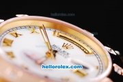 Rolex Day-Date Oyster Perpetual Automatic Movement Three Tone with White MOP Dial and Gold Roman Marking