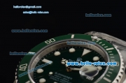 Rolex Submariner Rolex 3135 Automatic Stainless Steel Case with Stainless Steel Strap and Green Dial Stick Markers - 1: 1 Original (LF)