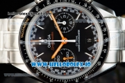 Omega Speedmaster Racing Master Clone Omega 9900 Automatic Steel Case/Bracelet Black Dial With Stick Markers(JH)