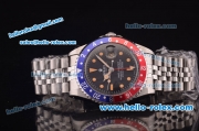 Rolex GMT Master Vintage Swiss ETA 2836 Automatic Full Steel with Blue/Red Bezel and Black Dial