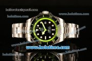 Rolex Sea-Dweller Deepsea Asia 2813 Automatic Steel Case/Strap with Black Dial and Green Diver Index