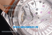 Omega Seamaster 300 Master Co-Axial Clone 8400 Automatic Steel Case with Rose Gold Dial Stick/Arabic Numeral Markers and Brown Leather Strap (YF)