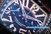 Franck Muller Conquistador F1 Singapore GP Chronograph Miyota Quartz Movement All Black with White Arabic Numerals