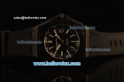 Audemars Piguet Royal Oak Swiss ETA 2836 Automatic PVD Case with Black Grid Dial and Black Rubber Strap