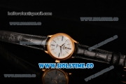 Rolex Cellini Time Asia 2813 Automatic Yellow Gold Case White Dial Black Leather Strap and Stick/Roman Numeral Markers