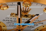 Rolex Daytona Swiss Quartz Yellow Gold Case with White Dial Diamonds Markers - Wall Clock