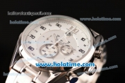 Tag Heuer Mikrograph Chrono Miyota OS10 Quartz Full Steel with White/Grey Dial and Arabic Numeral Markers