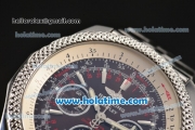 Breitling For Bentley Asia Valjoux 7750 Automatic Movement White Bezel with Brown Dial and SS Strap