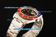 Rolex GMT-Master Swiss ETA 2846 Automatic Movement Steel Case with Yellow Markers and Ceramic Bezel