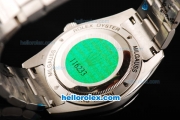 Rolex Milgauss Oyster Perpetual Full Steel with Black Dial and Orange Second Hand-Green Glass