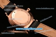 Patek Philippe Calatrava Miyota OS2035 Quartz Rose Gold Case with Black Dial and Stick Markers