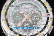 Richard Mille RM60-01 Asia Automatic Steel Case with Skeleton Dial Green Rubber Strap and Stick/Arabic Numeral Markers