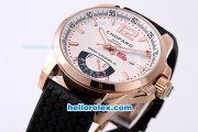 Chopard Gran Turismo XL Power Reserve Working Automatic with Beige Dial and Black Rubber Strap