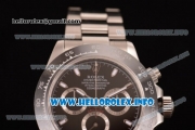 Rolex Daytona Chrono Swiss Valjoux 7750 Automatic Stainless Steel Case/Bracelet with Black Dial and Stick Markers (BP)