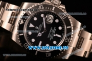 Rolex Submariner Clone Rolex 3135 Automatic Steel Case/Bracelet with Black Dial and White Markers (CF)