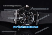 Audemars Piguet Royal Oak Offshore Diver Chrono Miyota OS20 Quartz PVD Case with Black Dial Stick Markers and Black Rubber Strap (EF)