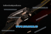 Breitling Avenger Skyland Chrono Swiss Quartz PVD Case with White Dial and Yellow/Black Nylon Strap