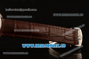 Omega De Ville Tresor Master Co-Axial Clone 8800 Automatic Steel Case with White Dial and Brown Leather Strap - (YF)