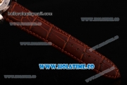 Ulysse Nardin Skeleton Tourbillon Manufacture Asia Automatic Steel Case with Brown/White Dial and Brown Leather Strap