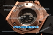 Hublot Big Bang Unico GMT Asia Auto Rose Gold Case with Skeleton Dial and Black Rubber Strap