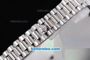 Rolex Datejust Oyster Perpetual Automatic Full White with Diamond Marking-Lady Size