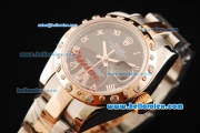 Rolex Datejust Oyster Perpetual Automatic Movement Steel Case with Diamond Rose Gold Bezel and Two Tone Strap-Lady Model