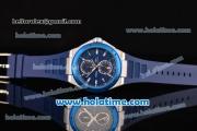 IWC Ingenieur Asia ST Automatic Steel Case with Blue Rubber Strap Stick Markers and Blue Dial