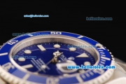 Rolex Submariner Oyster Perpetual Date Automatic Movement Full Steel with Blue Dial and Blue Ceramic Bezel