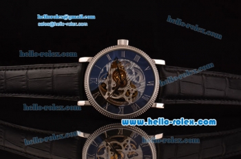 Patek Philippe Grand Complications Asia 3836 Automatic Steel Case with Black Leather Strap Skeleton Dial Roman Markers