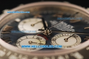 Rolex Daytona Chronograph Swiss Valjoux 7750 Automatic Movement Steel Case with Roman Numerals and Black Bezel
