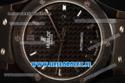 Hublot Classic Fusion 9015 Auto PVD Case with Black Dial PVD Bezel and Black Leather Strap