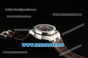 Audemars Piguet Royal Oak Offshore Clone AP Calibre 3126 Automatic Movement Steel Brown Dial and Arabic Numeral Markers Leather Strap (JF)