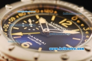 Panerai Pam 193 Luminor Submersible Automatic Movement Black Dial with Orange Markers and Orange Leather Strap