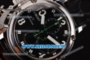 U-Boat U-51 Chrono Swiss Valjoux 7750 Automatic Steel Case with Black Dial and White Arabic Numeral Markers