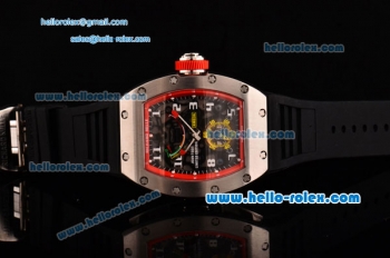 Richard Mille RM036 ST28-UP Automatic Steel Case with Black Rubber Strap Skeleton Dial and Arabic Numeral Markers- 7750 Coating