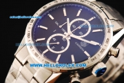 Tag Heuer Carrera Chronograph Miyota Quartz Movement Full Steel with Black Dial and Stick Markers
