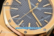 Audemars Piguet Royal Oak Swiss ETA 2824 Automatic Full Yellow Gold with Gold Sitck Markers and Blue Dial - 1:1 Original