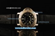 Panerai Pam 024 Submersible Swiss Valjoux 7750 Automatic Movement Steel Case with Black Dial and Black Rubber Strap-Right Wrist Watch