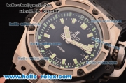 Hublot King Power Oceanographic Diver 4000 Swiss Valjoux 7750-SHG Automatic Titanium Case and Caseback with Black Dial