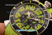 Gaga Milano Chrono 48 Miyota OS20 Quartz PVD Bezel with Black Dial and Green Numeral Markers