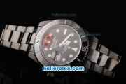 Rolex Submariner Pro-Hunter Automatic Movement PVD Case with Black Dial-White Markers and Ceramic Bezel-PVD Strap