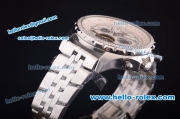 Breitling for Bentley Motors Automatic Tourbillon Skeleton with White Dial and SS Strap-Bidirectional Slide Rule