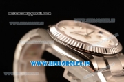 Rolex Datejust Oyster Perpetual Swiss ETA 2836 Automatic Steel Case White Dial With Diamonds Markers Steel Bracelet (BP)