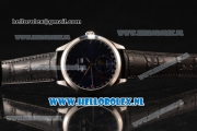 Jaeger-LECoultre Master Calendar 9015 Auto Steel Case with Blue Dial and Black Leather Strap