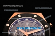 Audemars Piguet Royal Oak Offshore Chrono Miyota Quartz Rose Gold Case with Grey Dial and PVD Bezel